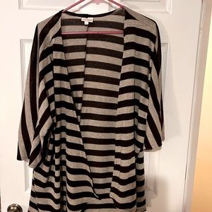 Lularoe striped open face cardigan | size Large